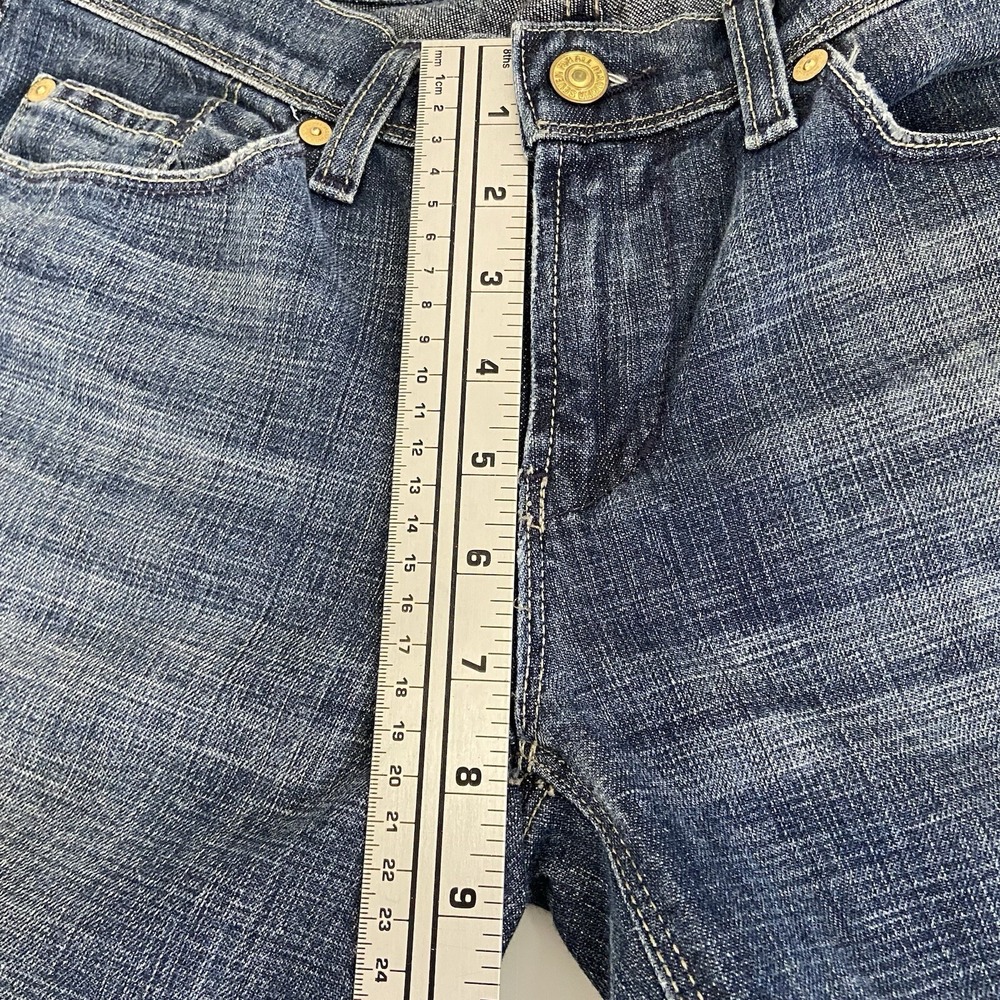 7 For All Mankind Womens Mia Crop Jeans Size 31 Read Studded Pockets Medium Wash - Picture 5 of 8